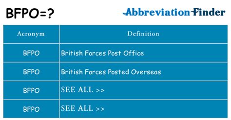 bfhjpo|what does bfpo stand for.